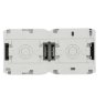 Розетка 2-м ОП Quteo 16А IP44 250В 2х2P+E с заземл. защ. шторки с крышкой сер. Leg 782353