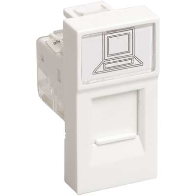 Розетка компьютерная 1-м 1мод. Праймер RJ45 кат.5E UTP механизм IEK CKK-40D-RI1-K01