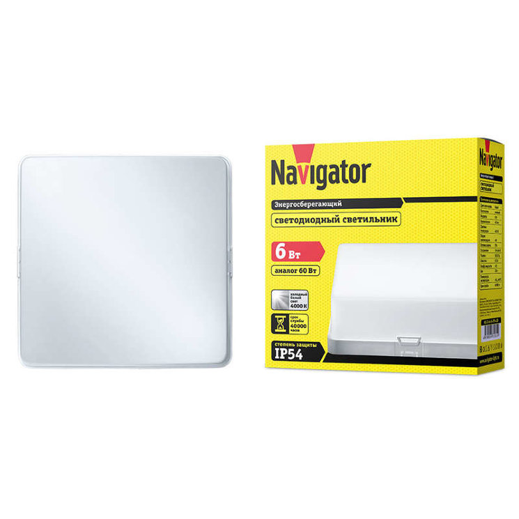 Светильник LED 71 581 NBL-S1-6-4K-IP54-LED 6Вт 4000К IP54 Navigator 71581