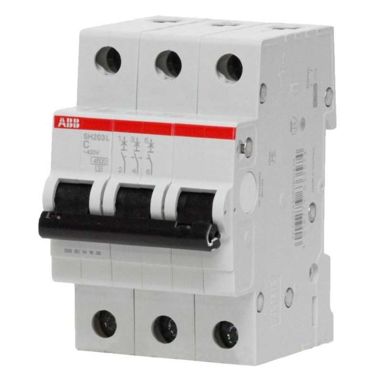 Выключатель автоматический модульный 3п C 63А 6кА SH203 C63 ABB 2CDS213001R0634