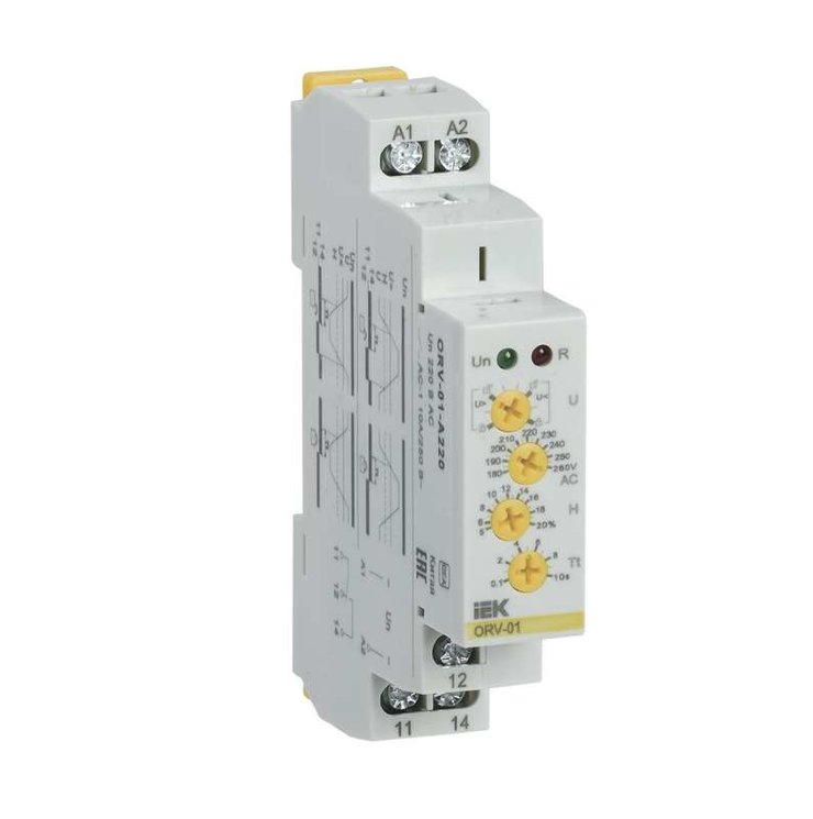 Реле напряжения ORV 1ф 220В AC ИЭК ORV-01-A220