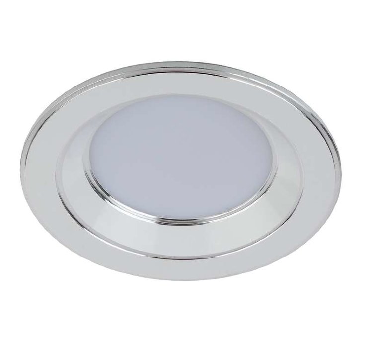 Светильник светодиодный KL LED 15-5 WH/CH круглый "серебряная окантовка" 5Вт 4000К d80 бел./серебро ЭРА Б0028281