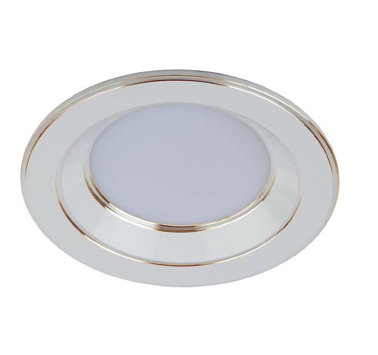 Светильник светодиодный KL LED 15-5 WH/GD круглый "золотая окантовка" 5Вт 4000К d80 бел./золото ЭРА Б0028280