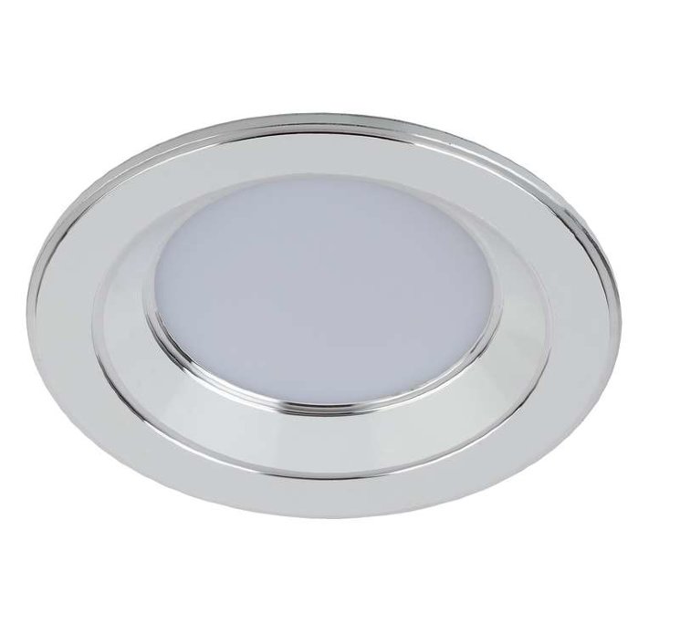 Светильник светодиодный KL LED 15-7 WH/CH круглый "серебряная окантовка" 7Вт 4000К d90 бел./серебро ЭРА Б0028283