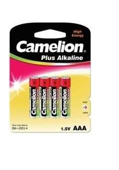 Элемент питания алкалиновый AAA/LR03 1.5В Plus Alkaline LR03-BP4 BL-4 (блист.4шт) Camelion 7369