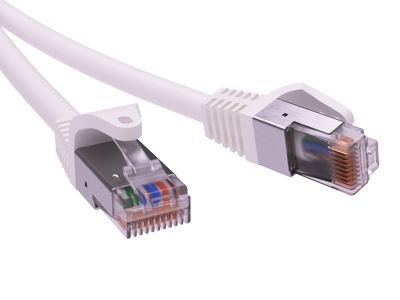 Патч-корд экранированный кат.5е F/UTP 4х2 LSZH 5м бел. ДКС RN5EFU4550WH
