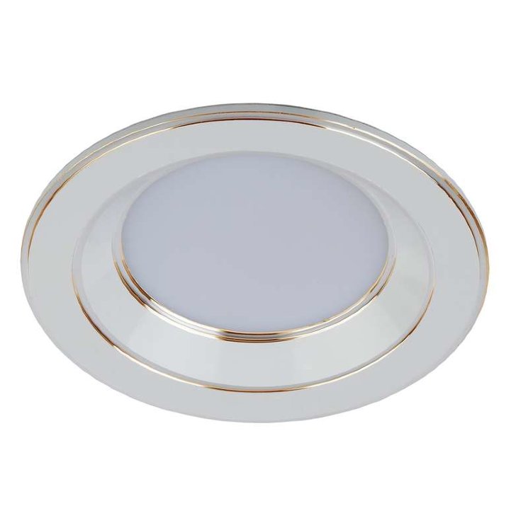 Светильник светодиодный KL LED 15-9 WH/GD круглый"золотая окантовка" 9Вт 4000К d120 бел./золото ЭРА Б0028284
