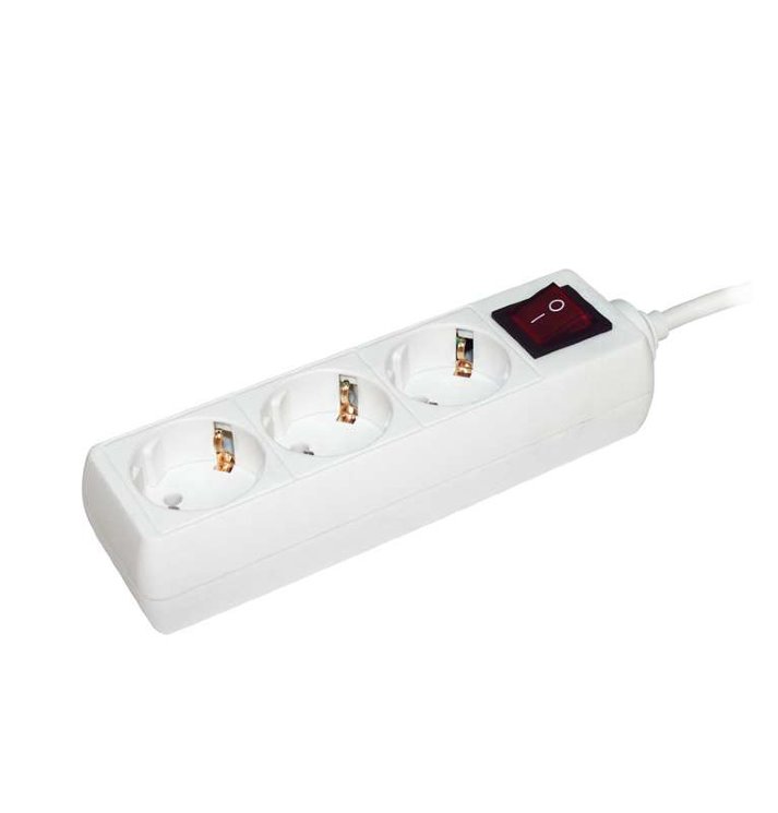 Удлинитель 3х5м с заземл. 16А IP20 У03К 2P+PE 250В ПВС 3х1 с выкл. IEK WYP10-16-03-05-ZK-N