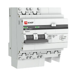 Выключатель автоматический дифференциального тока 2п 50А 100мА АД-2 PROxima EKF DA2-50-100-pro