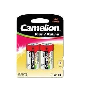 Элемент питания алкалиновый C/LR14 1.5В Plus Alkaline LR14-BP2 BL-2 (блист.2шт) Camelion 1653