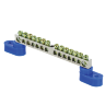 Шина нулевая N 6х9 14 отверст. цинк 2 син. угловых изолятора PROxima EKF sn1-63-14-2