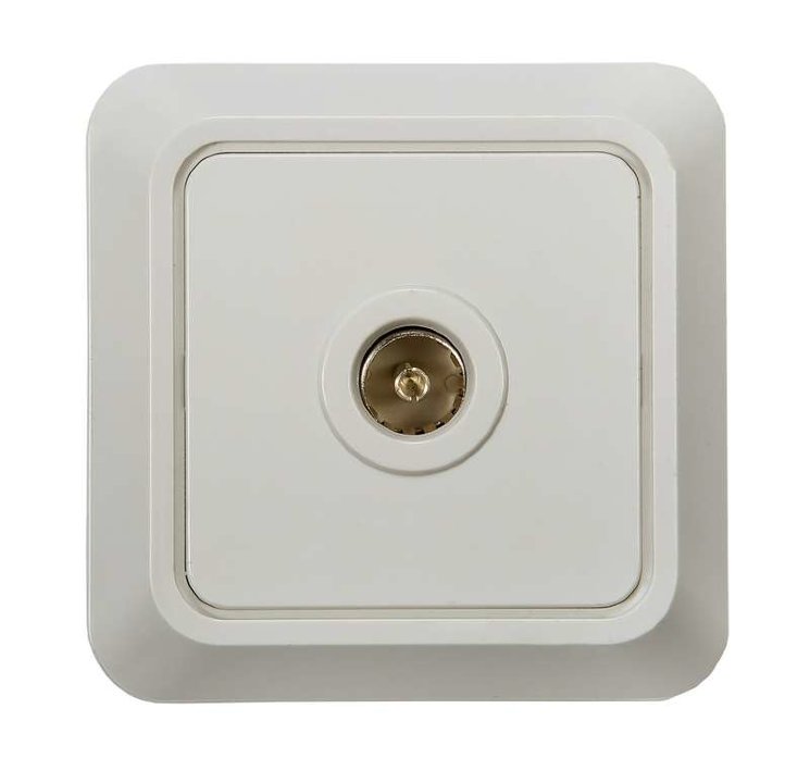 Розетка телевизионная TV ОП Bolleto 7027 16А IP20 бел. ASD / IN HOME 4680005959815