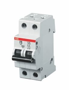 Выключатель автоматический модульный 2п C 10А 6кА S202 C10 ABB 2CDS252001R0104