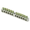 Шина PEN "ноль-земля" 6х9 12 отверст. цинк крепеж по центру PROxima EKF sn1-63-12