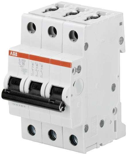 Выключатель автоматический модульный 3п C 2А 6кА S203 ABB 2CDS253001R0024