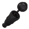 Розетка переносная 16А IP44 230В 2P+PE с защ. крышкой каучук Basic EKF RPS-012-16-230-44