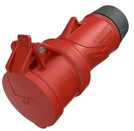 Розетка кабельная 32A5п6ч400B разборный корпус винтовые клеммы KU PowerTOP Xtra IP44 Mennekes 14520