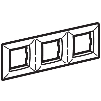 Рамка 3-м 2+2+2мод. Brava бел. ДКС 75013W
