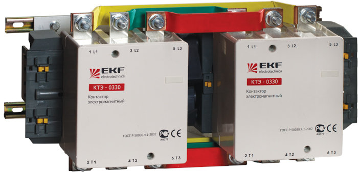 Контактор реверсивный КТЭ 115А кат. 230В AC 2НО EKF ctr-b-r-115