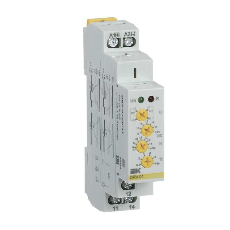 Реле напряжения ORV 1ф 12В DC ИЭК ORV-01-DC12