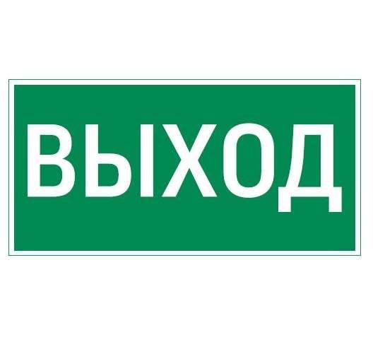 Знак "ВЫХОД" 300х150мм для аварийно-эвакуационного светильника Vision/Giant VARTON V5-EM03-60.003.003