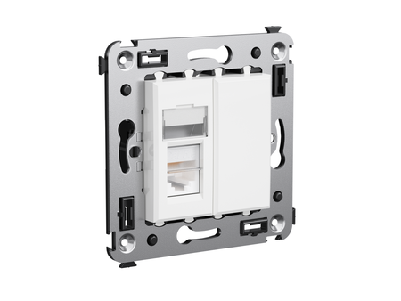 Розетка компьютерная 1-м СП Avanti "Белое облако" RJ45 кат.5E DKC 4400463