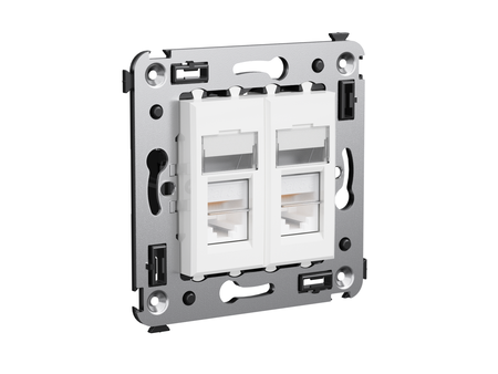 Розетка компьютерная 2-м СП Avanti "Белое облако" RJ45 кат.5E DKC 4400464