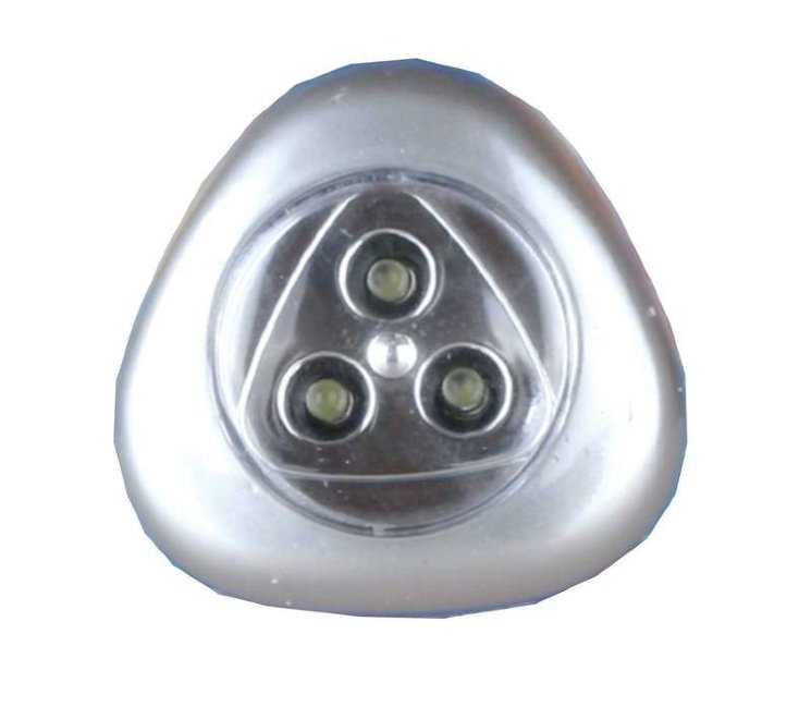Фонарь-стикер LED 6244 (3LED; 3хR03 серебр.) Ultraflash 10478