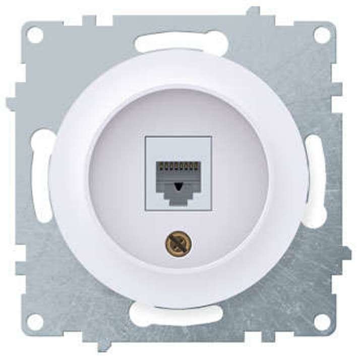 Механизм розетки комп. 1-м СП Florence 1xRJ45 кат.5e бел. 1E20701300 OneKeyElectro 2172770