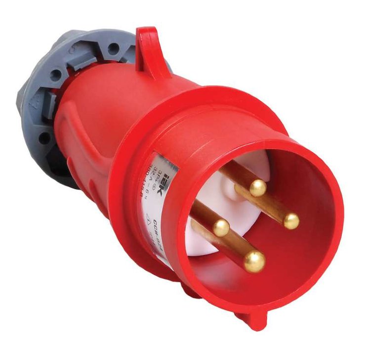 Вилка эл. каб. 32А 3P+PE 380В IP44 MAGNUM ССИ-024 IEK PSN02-032-4