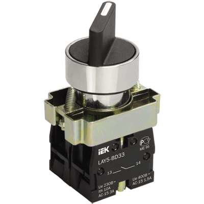 Переключатель LAY5-BD33 на 3 полож. черн. I-O-II станд. ручка IEK BSW60-BD-3-K02