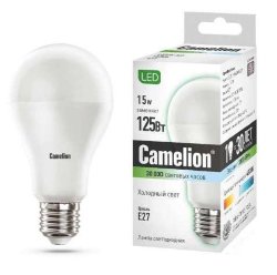 Лампа светодиодная LED15-A60/845/E27 15Вт грушевидная 4500К E27 1320лм 220В бел. Camelion 12186