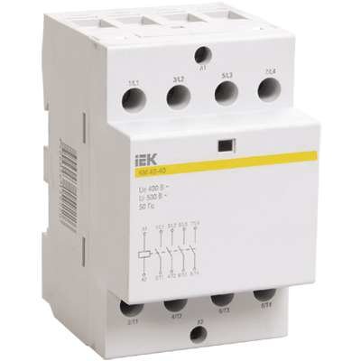 Контактор модульный КМ40-40 40А/4п 400В AC/DC ИЭК MKK20-40-40