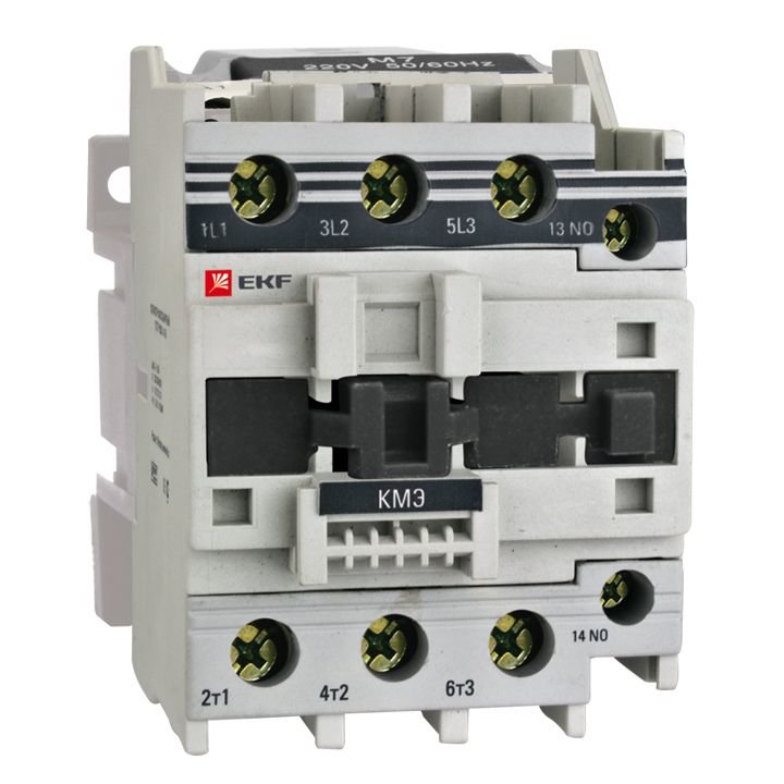 Контактор КМЭ 65А кат. 220В AC 1НО+1НЗ EKF ctr-s-65-220