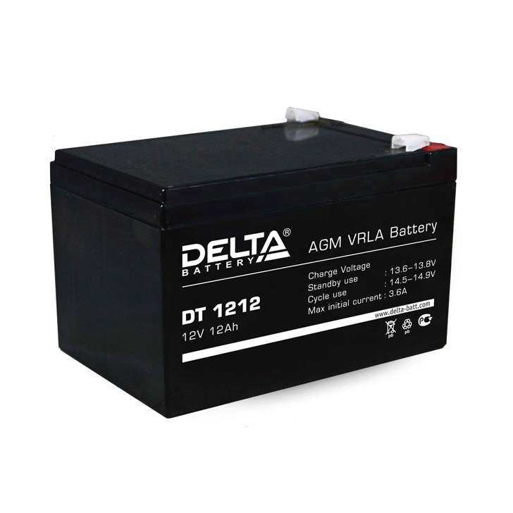 Аккумулятор ОПС 12В 12А.ч Delta DT 1212