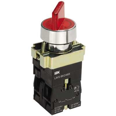 Переключатель LAY5-BK2365 на 2 полож. зел. IEK BSW90-BK-2-K06