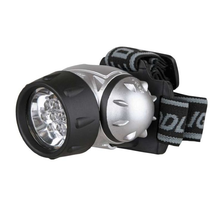 Фонарь налобный LED 5352 14LED 4 режима 3хR03 металлик Ultraflash 10261
