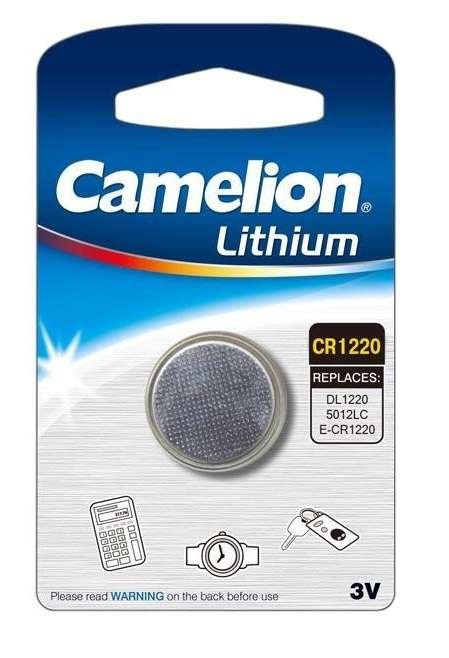 Элемент питания литиевый CR1220 BL-1 (блист.1шт) Camelion 3071