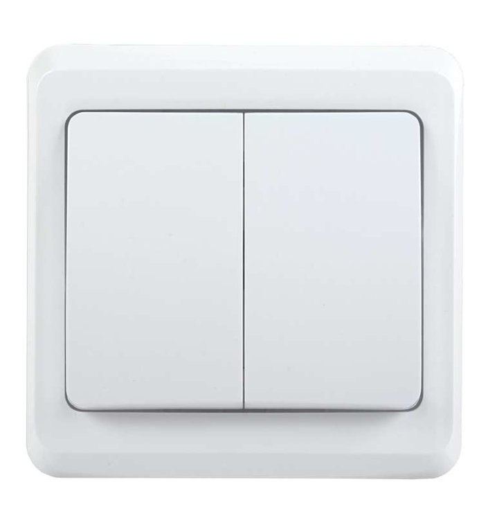 Выключатель 2-кл. СП Вега 10А IP20 ВС10-2-0-ВБ бел. IEK EVV20-K01-10-DM