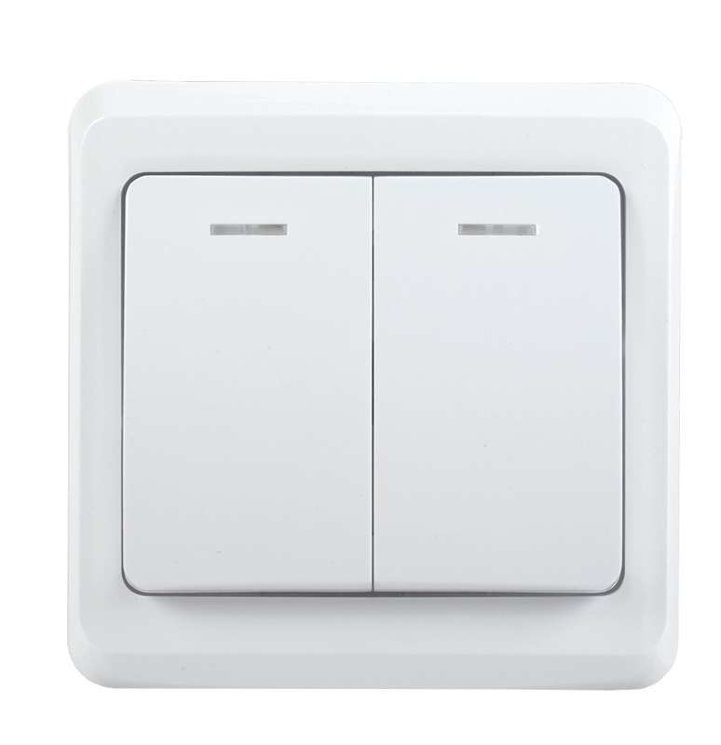 Выключатель 2-кл. СП Вега 10А IP20 ВС10-2-1-ВБ с индикацией бел. IEK EVV21-K01-10-DM