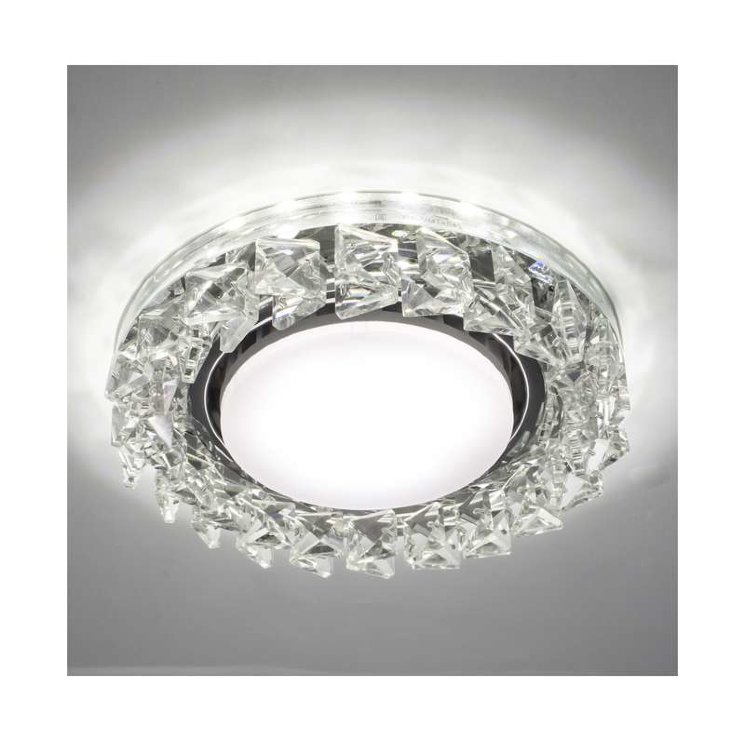 Светильник Bohemia LED 53 1 70 декор. из огран. стекла со светодиод. подсветкой GX53 прозр. ИТАЛМАК IT8529
