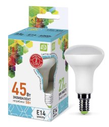 Лампа светодиодная LED-R50-standard 5Вт 4000К нейтр. бел. E14 450лм 160-260В ASD 4690612001517