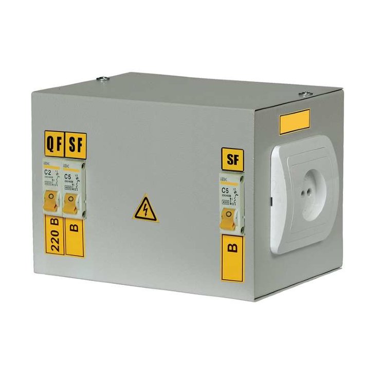 Ящик с понижающим трансформатором ЯТП 0.25 220/12В (2 авт. выкл.) IEK MTT12-012-0250