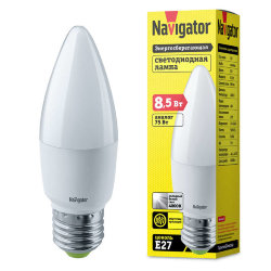 Лампа светодиодная 61 328 NLL-C37-8.5-230-4К-E27-FR Navigator 61328