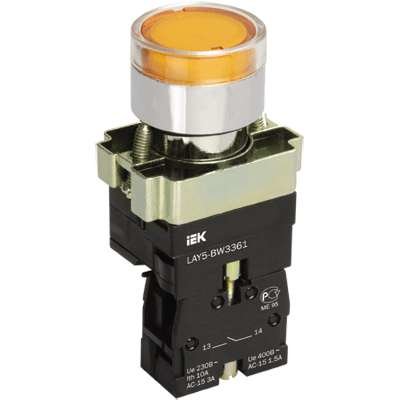 Кнопка LAY5-BW3461 с подсветкой красн. 1з IEK BBT50-BW-K04