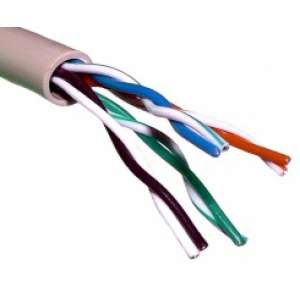 Кабель витая пара U/UTP кат.5E 4х2х24AWG solid CU PE Outdoor черн. (м) Rexant 01-0045
