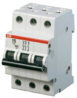 Выключатель автоматический модульный 3п C 40А 6кА S203 C40 ABB 2CDS253001R0404