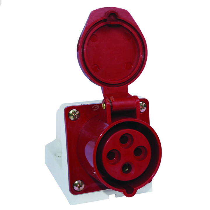 Розетка наружн. уст. 32А 380В 3P+РЕ IP44 (124) EKF ps-124-32-380