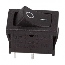Выключатель клавишный 250В 6А (2с) ON-OFF черн. Mini (RWB-201; SC-768) Rexant 36-2110