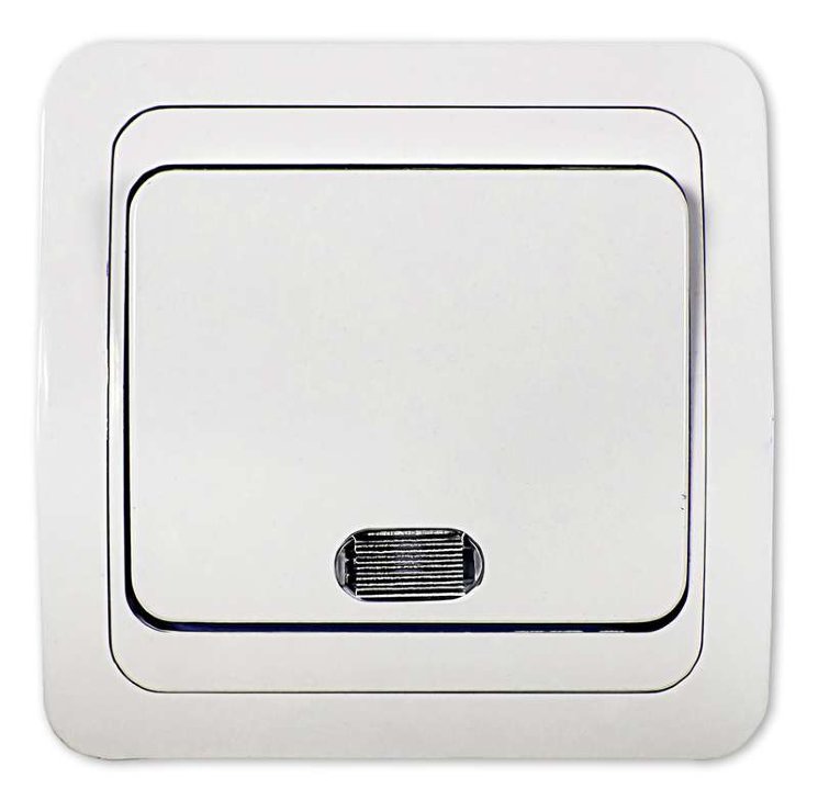 Выключатель 1-кл. СП Classico 2121 10А IP20 с подсветкой бел. ASD / IN HOME 4680005959853